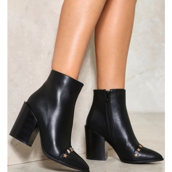 Nasty Gal Shoes - Nasty Gal | ‘Don’t Stop Me Now’ Star Ankle Boots